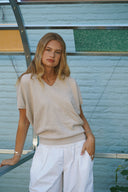 LOU & ODETTE - BARBARA DEBARDEUR STRICKWESTE SAND