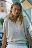 LOU & ODETTE - BARBARA DEBARDEUR STRICKWESTE SAND