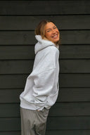 OH APRIL - HOODIE MIT STICKEREI GREY MELANGE