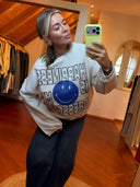 THE SHIRT PROJECT - SMILEY SWEATER BRIGHT BLUE