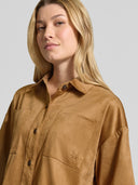 SMITH & SOUL - BLUSE MIT BRUSTTASCHE TOFFEE