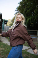 OH APRIL - AMINE REVERSIBLE JACKET DARK BROWN/COW