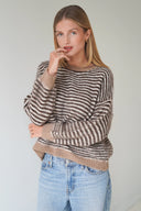 LOU & ODETTE - ANNA PULLOVER BEIGE/BRAUN