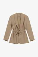 IMPERIAL FASHION - BLAZER MIT BINDEGÜRTEL BEIGE
