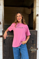 OH APRIL - BF T-SHIRT COW PINK