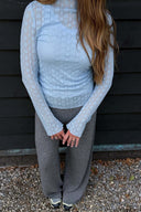 OH APRIL - SPITZEN LONGSLEEVE ZAHARA SKY BLUE