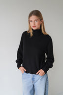 LOU & ODETTE - ROLLKRAGENPULLOVER BLACK