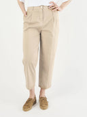 BLUI ITALY - CHINOHOSE AUS BAUMWOLLE CREMA