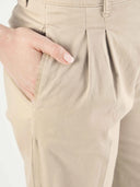 BLUI ITALY - CHINOHOSE AUS BAUMWOLLE CREMA