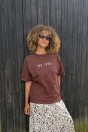 OH APRIL - BF T-SHIRT COW DARK BROWN