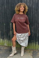 OH APRIL - BF T-SHIRT COW DARK BROWN