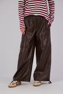 THE SHIRT PROJECT CARGOHOSE LEDER BRAUN