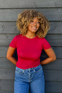 OH APRIL - SLIM FIT T-SHIRT CHERRY RED
