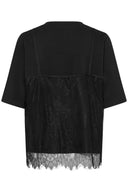 CULTURE - CUKARLA T-SHIRT MIT SPITZE BLACK