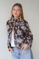 LOU & ODETTE - AUDREY JACKE CHOCOLATE/PASTELLBLAU
