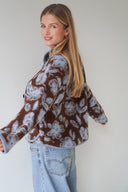 LOU & ODETTE - AUDREY JACKE CHOCOLATE/PASTELLBLAU