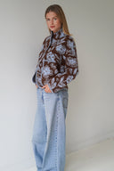 LOU & ODETTE - AUDREY JACKE CHOCOLATE/PASTELLBLAU