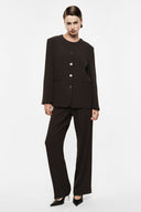 IMPERIAL FASHION - PALOZZO HOSE MIT KORDELZUG DARK COFFEE