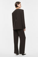 IMPERIAL FASHION - PALOZZO HOSE MIT KORDELZUG DARK COFFEE