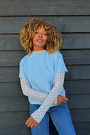 OH APRIL - ELLA BOXY T-SHIRT SKY BLUE