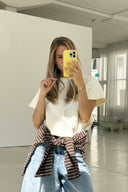 OH APRIL ELLA BOXY T-SHIRT OFF WHITE