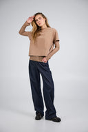 ELLA BOXY T-SHIRT ALMOND MIST ACID