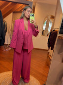 IMPERIAL FASHION - PALOZZO HOSE MIT GÜRTEL ROSA