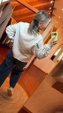 THE SHIRT PROJECT - SMILEY SWEATER SILVER MELANGE