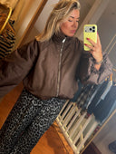 OVERSIZED BOMBERJACKE BRAUN