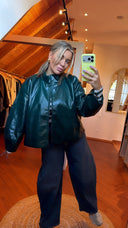 THE SHIRT PROJECT - FAKE LEDERJACKE PINE GREEN