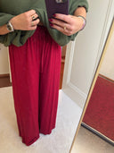WIDE-LEG STOFFHOSE ROT