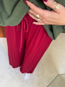 WIDE-LEG STOFFHOSE ROT