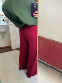WIDE-LEG STOFFHOSE ROT