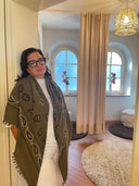 BLUI ITALY - PAISLEY SCHAL KHAKI