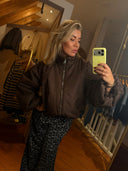 OVERSIZED BOMBERJACKE BRAUN