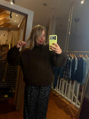 STRICKPULLOVER MIT ZIPPER BRAUN