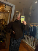 STRICKPULLOVER MIT ZIPPER BRAUN