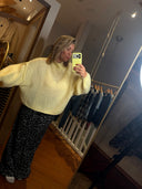 STRICKPULLOVER CREMEGELB