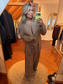 IMPERIAL FASHION - BLAZER MIT BINDEGÜRTEL BEIGE