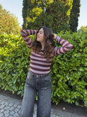 THE SHIRT PROJECT - LONGSLEEVE MULTICOLOUR BORDEAUX