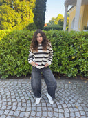 THE SHIRT PROJECT - SWEATER SMILE ECRU/NAVY