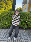 THE SHIRT PROJECT - SWEATER SMILE ECRU/NAVY