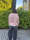 THE SHIRT PROJECT - SWEATER SMILE ECRU/ROSA