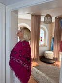 BLUI ITALY - PAISLEY SCHAL FUCHSIA