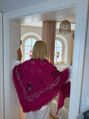 BLUI ITALY - PAISLEY SCHAL FUCHSIA