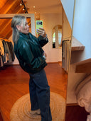 THE SHIRT PROJECT - FAKE LEDERJACKE PINE GREEN