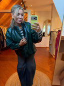 THE SHIRT PROJECT - FAKE LEDERJACKE PINE GREEN