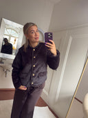 LOU & ODETTE - MANON JACKE AUS KUNSTPELZ CHOCOLATE