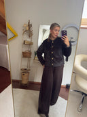 LOU & ODETTE - MANON JACKE AUS KUNSTPELZ CHOCOLATE