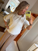 CULTURE - CUKARLA T-SHIRT MIT SPITZE WHITE